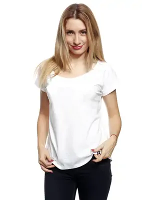 Dámská trička - Dámské tričko s krátkým rukávem RPSNT SOLID WHITE - R8W-TSS-2702S - S